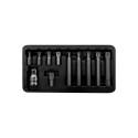 10744 Otsikute ja bittide komplekt 3/8 tolli Spline M5-M12, L=30/75mm, 11 osa