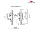MC-667N 40043 Uchwyt do telewizora 13-42 cali czarny do 25kg max vesa 200x200