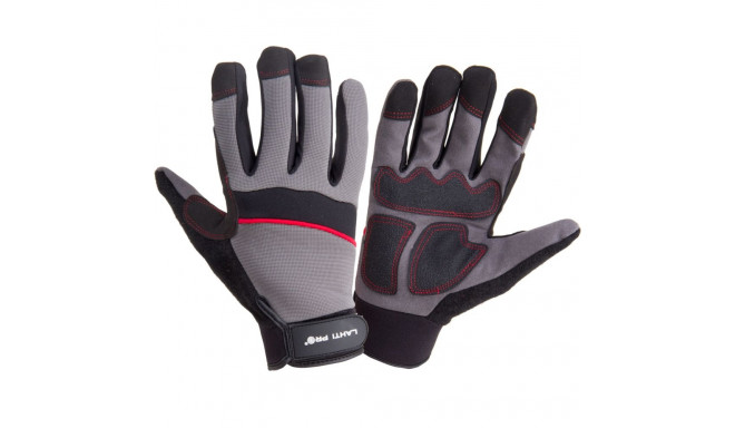 L280909K Rękawice warsztatowe czarno-szare, [L280909P] [K] 9, LahtiPro