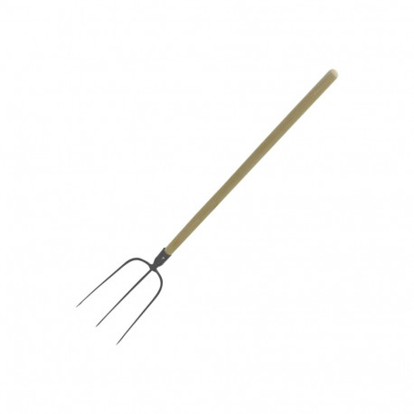 Aiahark 4-hammasteline puidust varrega 100cm
