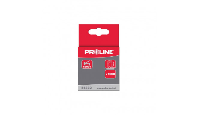 55330 Zszywki hartowane typ R półokrągłe, L=10mm, Proline