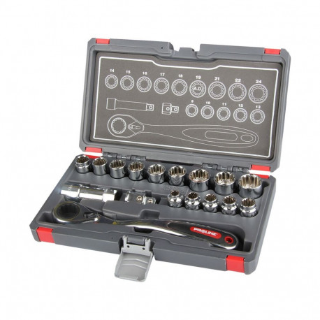 Zestaw nas. spline przelot. z grzechotką 17szt. crv proline