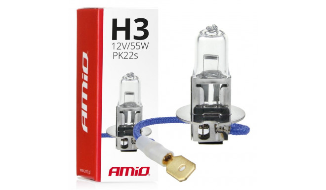 Żarówka halogenowa h3 12v 55w filtr uv (e8) amio-01478