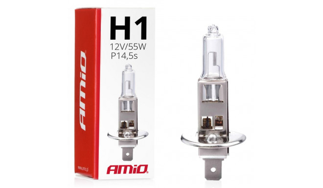 Żarówka halogenowa h1 12v 55w filtr uv (e8) amio-01484