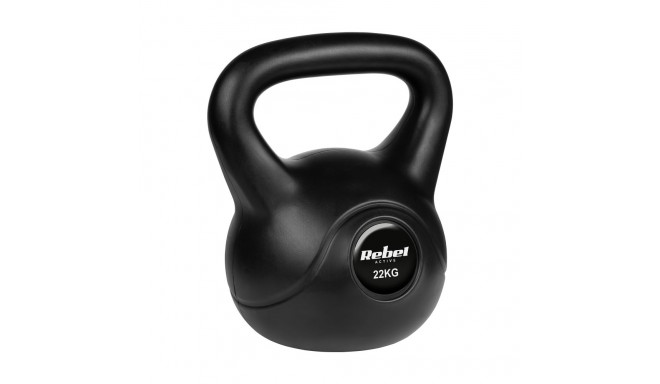 Kettlebell bitumiczny 22 kg REBEL ACTIVE