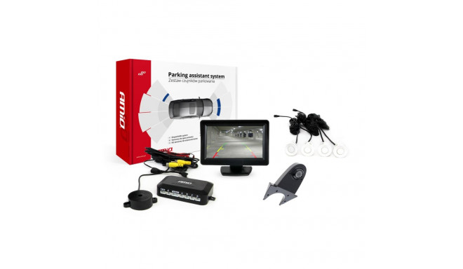 Parkimisandurite komplekt tft01 4,3" kaameraga hd-502-ir 4 valget andurit