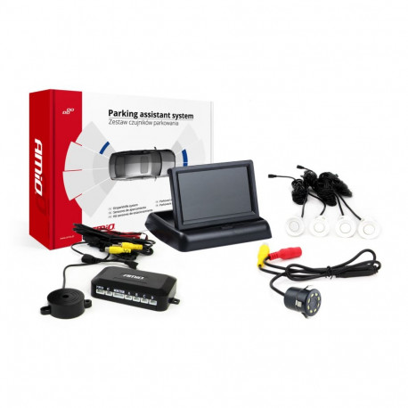 Parkimisandurite komplekt TFT02 4,3" HD-308-LED kaameraga, 4 valget andurit