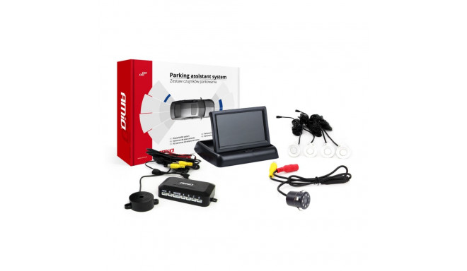 Parkimisandurite komplekt tft02 4,3" HD-307-IR kaameraga, 4 valget andurit