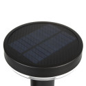Solarna lampa LED Maclean, z czujnikiem, 3 tryby, wbijana, Li-ion 18650, IP44, 3,7V, 1200 mAh, Czarn