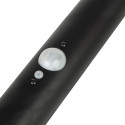 Solarna lampa LED Maclean, z czujnikiem, 3 tryby, wbijana, Li-ion 18650, IP44, 3,7V, 1200 mAh, Czarn