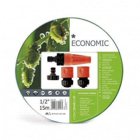 Zestaw ogrodowy 15 m 1/2" otsikutega Cellfast Economic