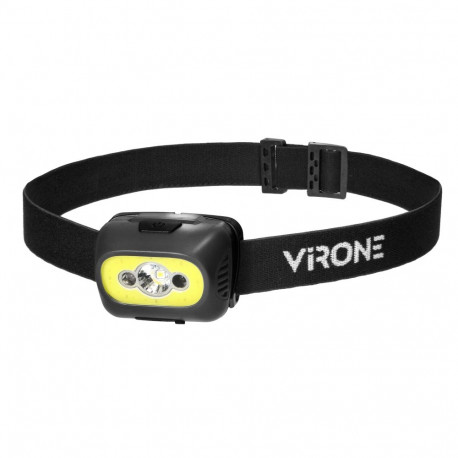 COB LED esilatern liikumisanduriga, akuga, must