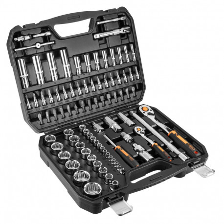 1/2", 1/4" padrunvõtmete komplekt, 86 tk, CrV