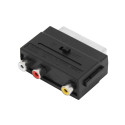 3300# Rozgałęźnik wtyk scart-3 gniazdo rca+przełącznik