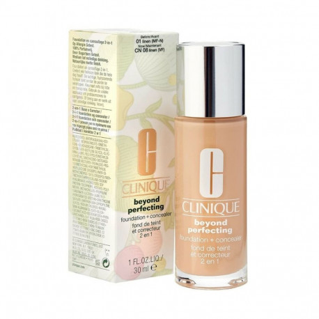Liquid Make Up Base Clinique Beyond Perfecting Nº 1-Linen 30 ml 2-in-1