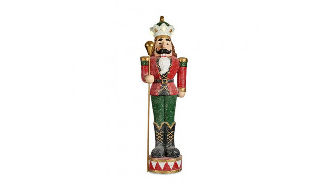 Decorative Figure Nutcracker Red LED Light Polyresin 20 x 86 x 28 cm