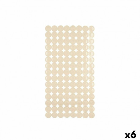 Non-slip Shower Mat Berilo 90976 90976 Beige PVC 6 x 36 x 6 cm 68 x 36 x 1 cm (6 Units)