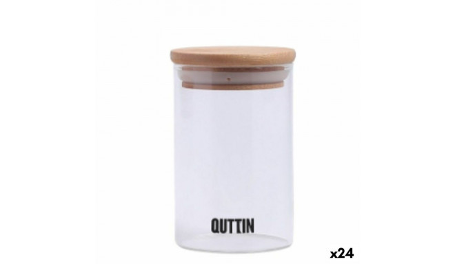 Transparent Glass Jar Quttin    6,5 x 11 cm Silicone 250 ml (24 Units)