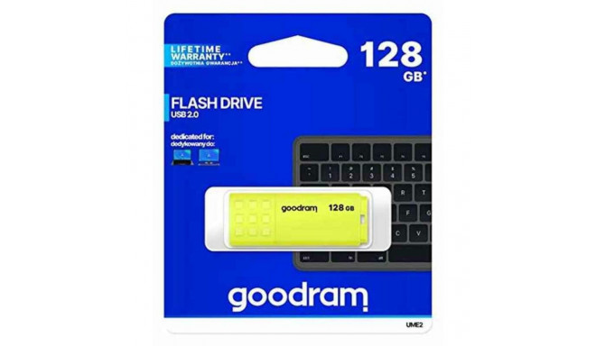 USB-pulk GoodRam UME2-1280Y0R11 Kollane 128 GB (1 Ühikut)