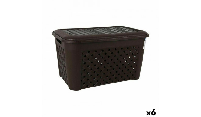 Laundry Basket Tontarelli Arianna With lid Black 48,3 L (6 Units)