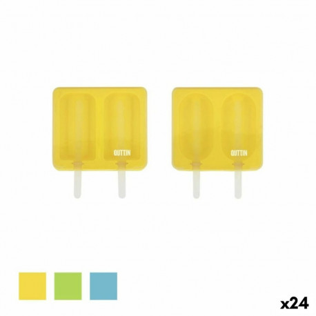 Jäätisevorm Quttin Double Silikoon 11,5 x 13,3 x 3 cm (24 Ühikut)
