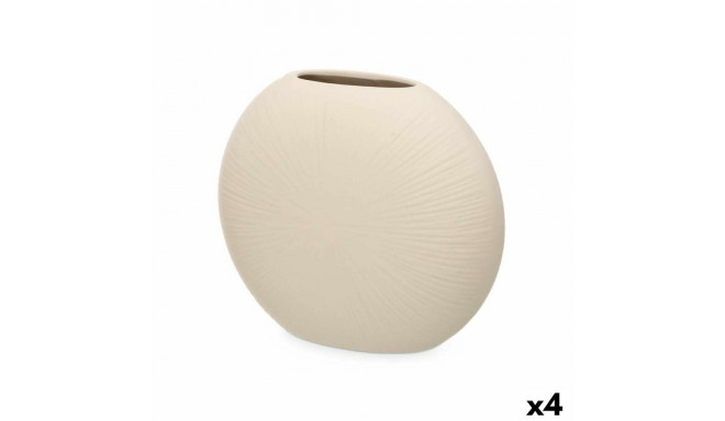Vaas Gift Decor 29/29-C 29/29-C Beež Keraamiline Ringjas 29 x 26 x 11 cm (4 Ühikut)