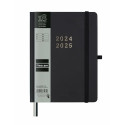 Diary Finocam Minimal Black A5 14 x 19 cm 2024-2025