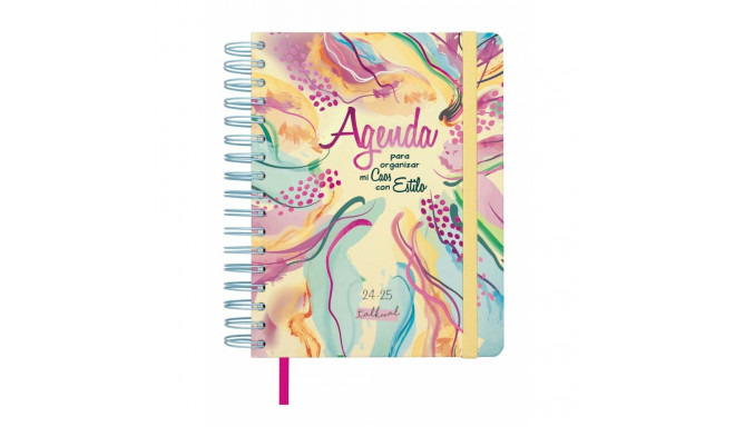 Diary Finocam Talkual Style Multicolour Quarto 15,5 x 21,7 cm 2024-2025