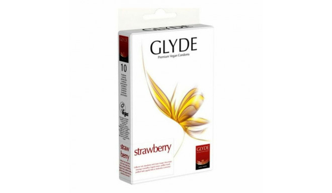 Condoms Glyde Strawberry 18 cm (10 uds)