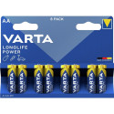 Patareid Varta Long Life Power AA (LR06) (8  Tükid, osad)