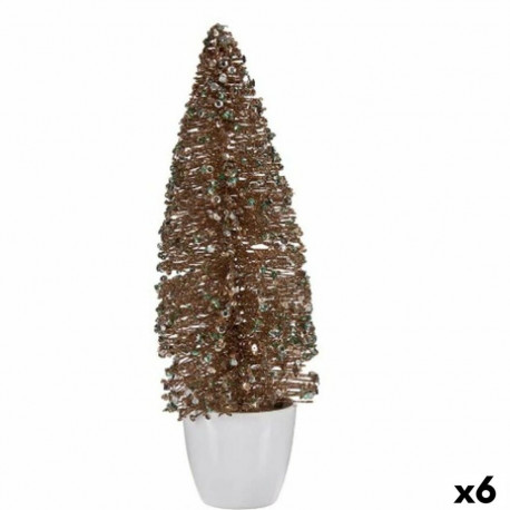 Dekoratiivkuju Jõulupuu Mündiroheline champagne Plastmass 10 x 33 x 10 cm (6 Ühikut)
