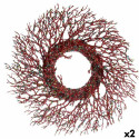 Advent wreathe Branch Red Plastic 50 x 10 x 50 cm (2 Units) Advent wreathe Branch Red Plastic 50 x 10 x 50 cm (2 Units)