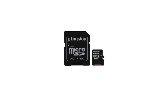 Kingston mälukaart microSDXC 64GB UHS-I Class 10