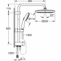 Dušas kolonna Grohe Vitalio Start System 250 Silikona