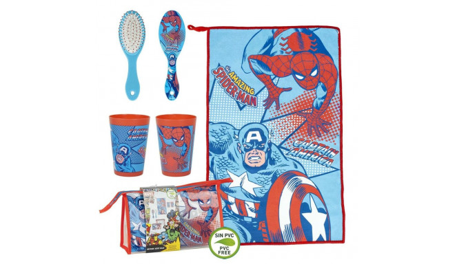 Child's Toiletries Travel Set The Avengers Blue 23 x 15 x 8 cm 4 Pieces