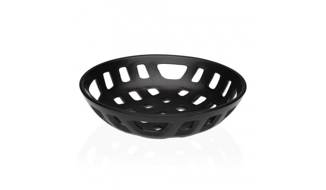 Fruit Bowl Versa Black Ceramic Porcelain 28 x 7 x 28 cm