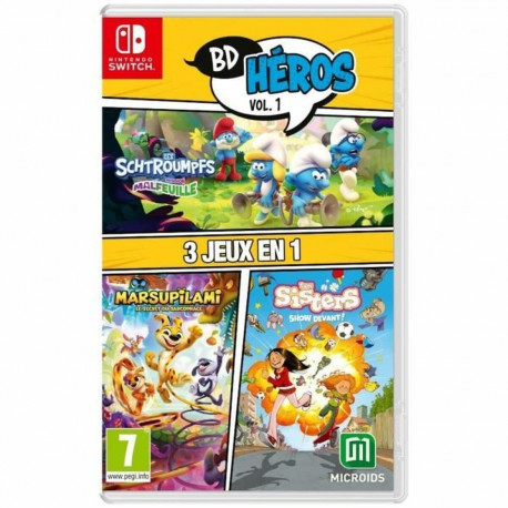Videomäng Switch konsoolile Microids 3 in 1: Marsupilami + Les Sisters + The Smurfs: Village Party (