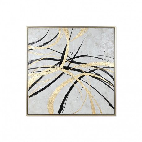 Maal Home ESPRIT Valge Kuldne Abstraktne Kaasaegne 131 x 4 x 131 cm