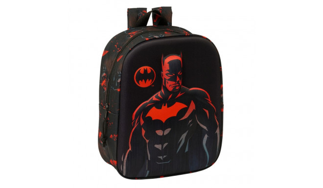 Kooliseljakott Batman Must 22 x 27 x 10 cm 3D