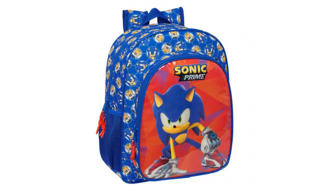 Kooliseljakott Sonic Prime Sinine 32 x 38 x 12 cm