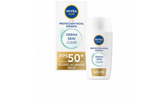 Sauļošanās krēms sejai Nivea Sun SPF 50+ 40 ml Pret-nepilnībām Gaiša āda