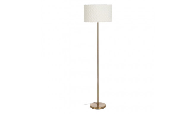 Floor Lamp White Golden Metal Fabric 60 W 220-240 V 40 x 40 x 146 cm