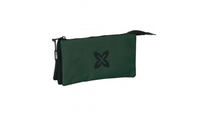 Kolme tõmblukuga pliiatsikarp Munich Verde Roheline 22 x 12 x 3 cm