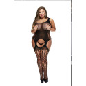 Crotchless Suspender Bodystocking Queen Size Baci Lingerie 00421 XL