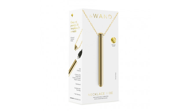 Bullet Vibrator Le Wand Necklace Pendant Golden