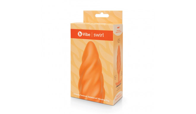 Vibrating Butt Plug B-Vibe Swirl Texture Orange