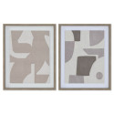 Canvas Home ESPRIT Beige Grey Abstract Modern 40 x 3 x 50 cm (2 Units)