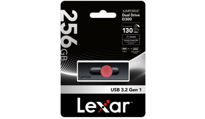 USВ-флешь память Lexar DUAL Чёрный 256 GB