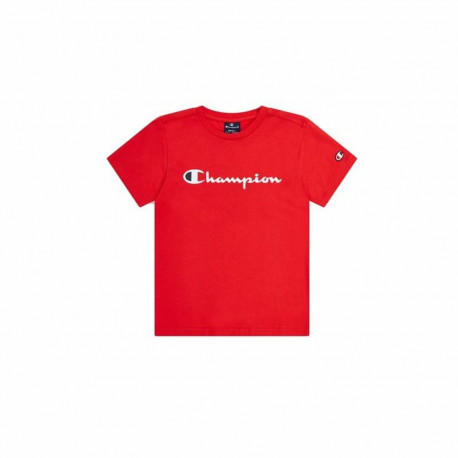 Child's Short Sleeve T-Shirt Champion Crewneck Red - 7-8 Years