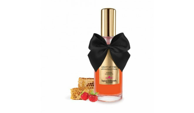 Erotiskā masāžas eļļa Bijoux Cosmetiques Light My Fire 100 ml Zemenes Sildošs efekts